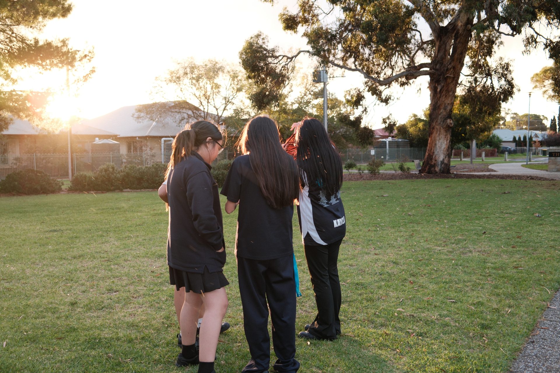 Junior youth gathered in a circle