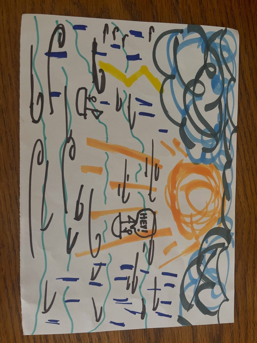 Artwork made at a gathering at the Parks Library